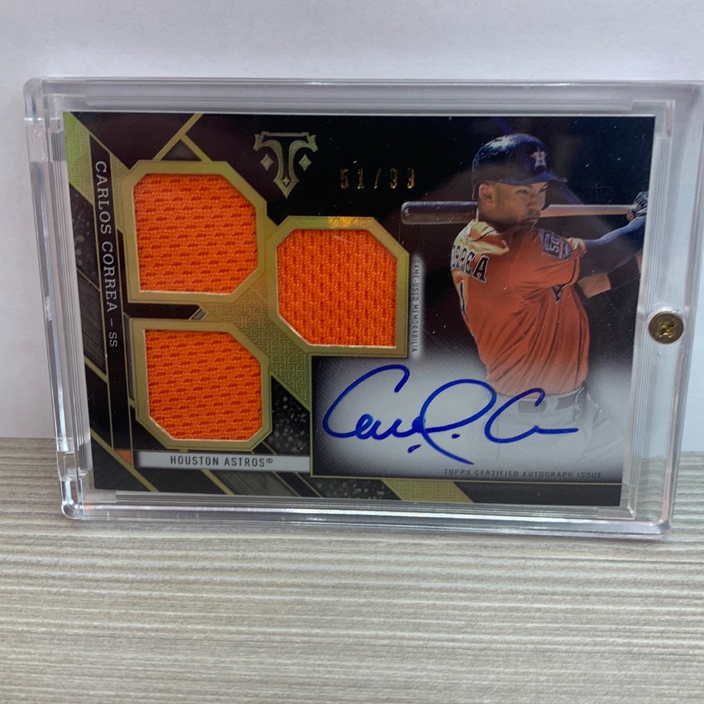 2016 Topps Carlos Correa Patch Auto 51/99 #RFP-CC (MISC7)